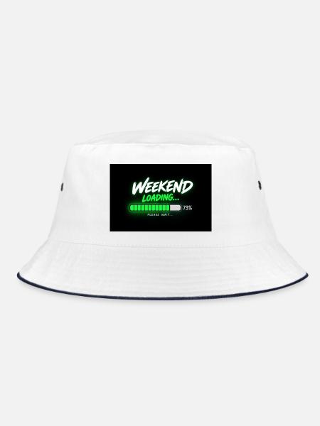 Weekend_loading - Bucket Hat - Weiß/Navy
