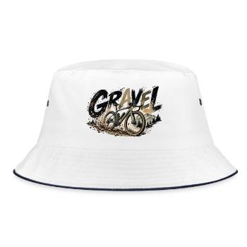 Gravel - Bucket Hat - Weiß/Navy - Vorne