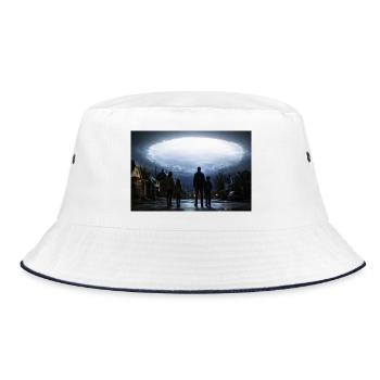 Himmlischer Ring in einem Familienviertel - Bucket Hat - Weiß/Navy - Vorne