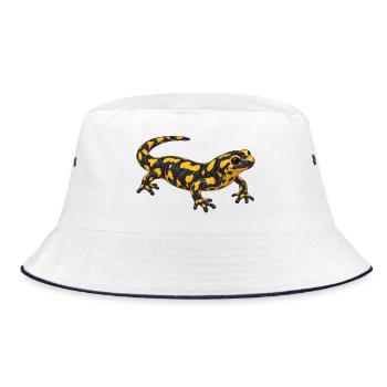 Feuersalamander - Bucket Hat - Weiß/Navy - Vorne