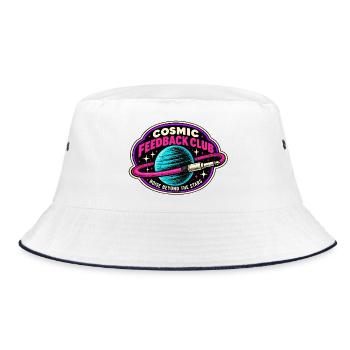 COSMIC FEEDBACK CLUB | Lärm jenseits der Sterne - Bucket Hat - Weiß/Navy - Vorne