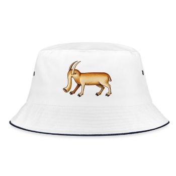 Mittelalterlicher Elefant – 15. Jahrhundert - Bucket Hat - Weiß/Navy - Vorne