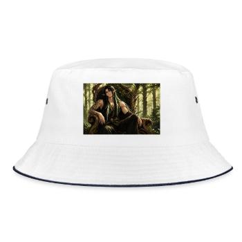 Waldfürst des Schattenwaldes - Bucket Hat - Weiß/Navy - Vorne