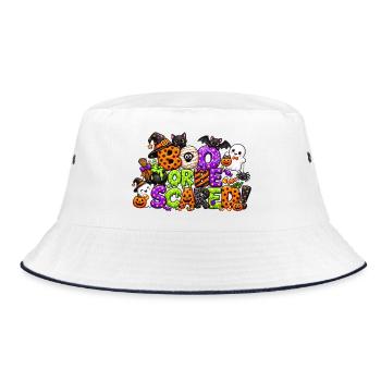 Buh oder hab Angst an Halloween - Bucket Hat - Weiß/Navy - Vorne