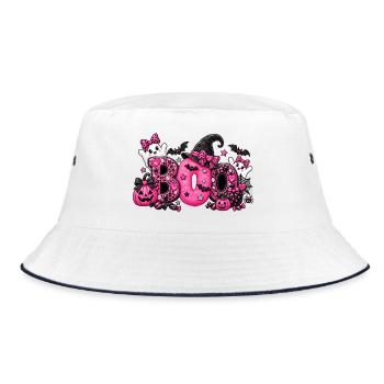 Pink Boo Halloween - Bucket Hat - Weiß/Navy - Vorne