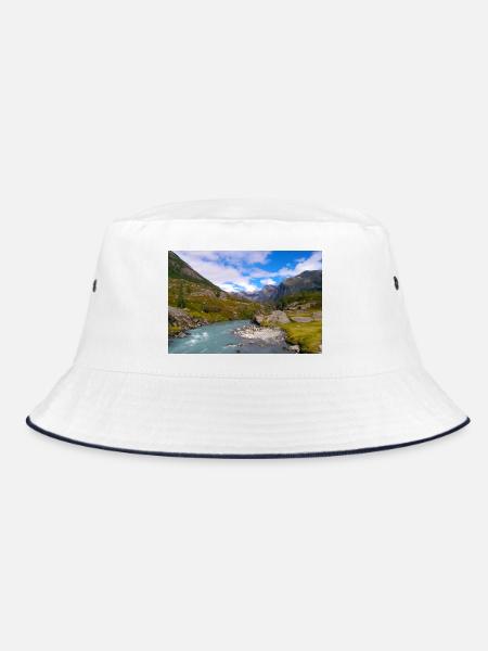 Wilde Natur Norwegens - Bucket Hat - Weiß/Navy
