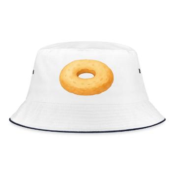 Hoop-Keks - Bucket Hat - Weiß/Navy - Vorne