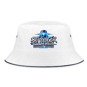 Fachkompetenz ausstrahlen | Rettungsdienst Spruch - Bucket Hat - Weiß/Navy - Vorne