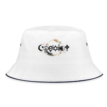 Coexist – Frieden, Vielfalt & Toleranz - Bucket Hat - Weiß/Navy - Vorne