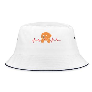 Boykin Spaniel - Bucket Hat - Weiß/Navy - Vorne