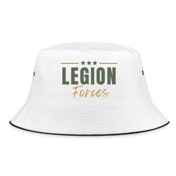 Legionstruppen - Bucket Hat - Weiß/Navy - Vorne
