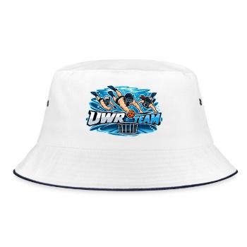 UWR Team Wasserrugby Logo - Bucket Hat - Weiß/Navy - Vorne