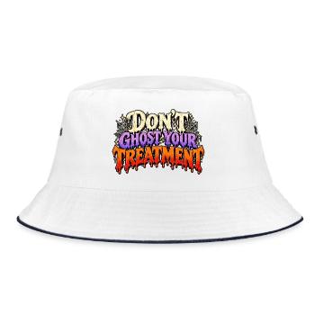 Ignorieren Sie Ihre Behandlung nicht - Bucket Hat - Weiß/Navy - Vorne