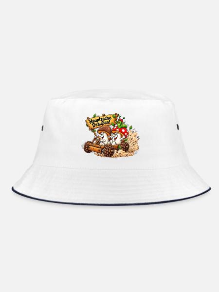 1000203246 - Bucket Hat - Weiß/Navy