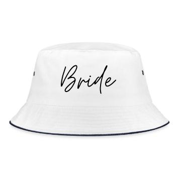 Bride - Bucket Hat - white/navy - Front