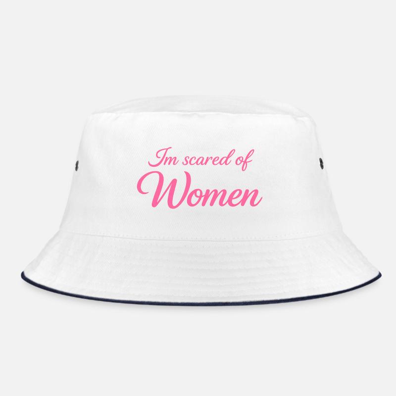 ScaredOfWomen_-_pink Bucket Hat