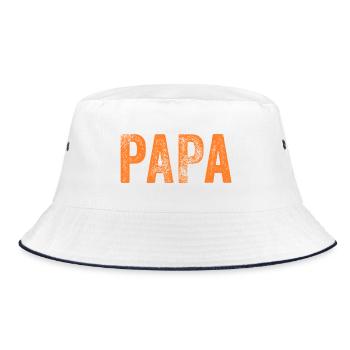 Papa Papa Papa Papa Cadeau - Bob - blanc/marine - Devant