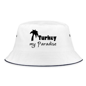 Turkey Paradise - Bucket Hat - white/navy - Front