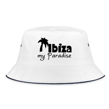 Ibiza Paradise - Bucket Hat - white/navy - Front