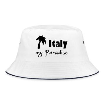 Italy Paradise - Bucket Hat - white/navy - Front