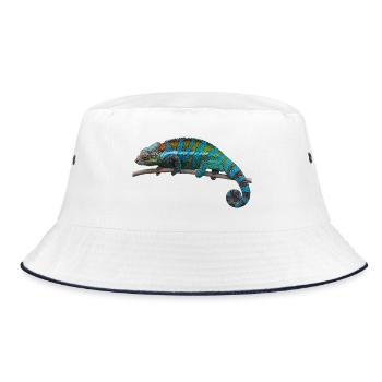 Chamäleon - Bucket Hat - Weiß/Navy - Vorne