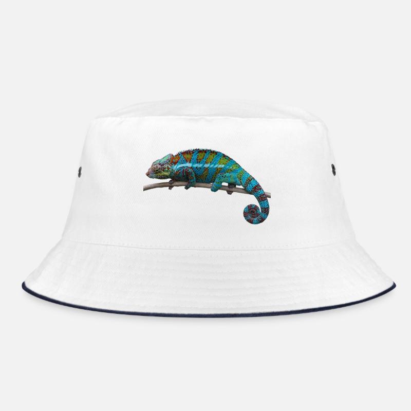 chameleon - Bucket Hat - white/navy