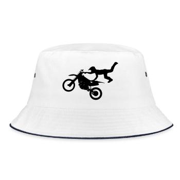 Jump of the Bikes - Bucket Hat - white/navy - Front