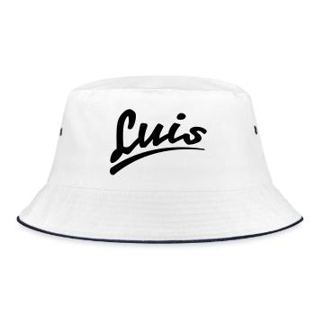 Luis - Bucket Hat - Weiß/Navy - Vorne