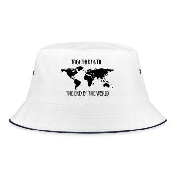 World tour - Bucket Hat - white/navy - Front