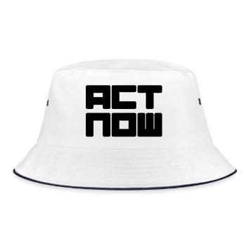 act now - Bucket Hat - white/navy - Front