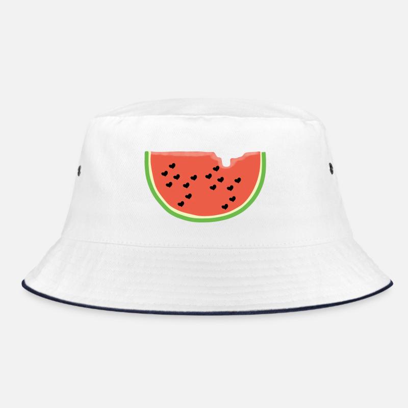 Melone mit Herz - Geschenk - Wassermelone - Comic Bucket Hat