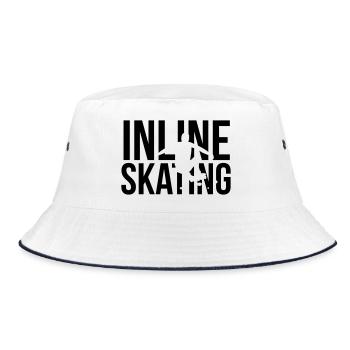 inline skating - Bucket Hat - white/navy - Front