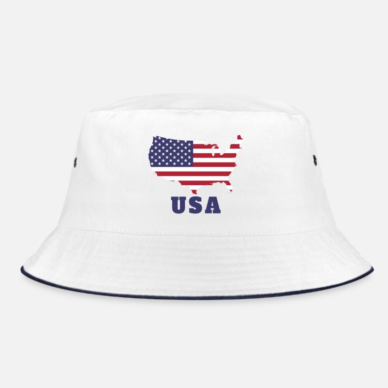 Flag Silhouette USA Bucket Hat