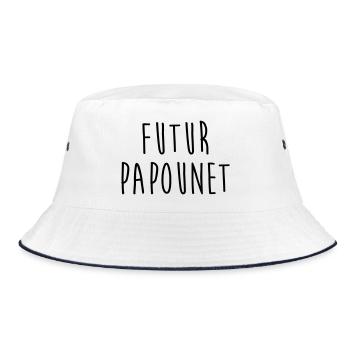 Futur Papounet / Papa / Bébé / Naissance / Père - Bob - blanc/marine - Devant
