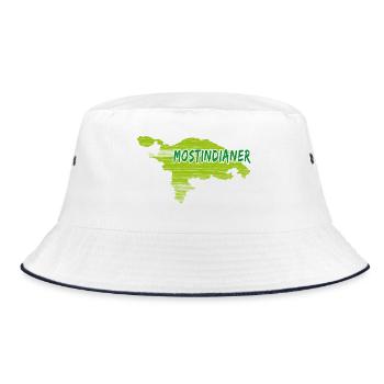 Mostindianer, Mostindien, Thurgau - Bucket Hat - Weiß/Navy - Vorne