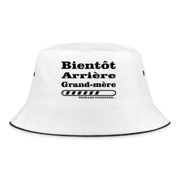 bientot arriere grand mere - Bob - blanc/marine - Devant