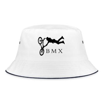 BMX kids birthday sport christmas - Bucket Hat - white/navy - Front