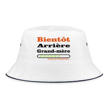 bientot arriere grand mere - Bob - blanc/marine - Devant