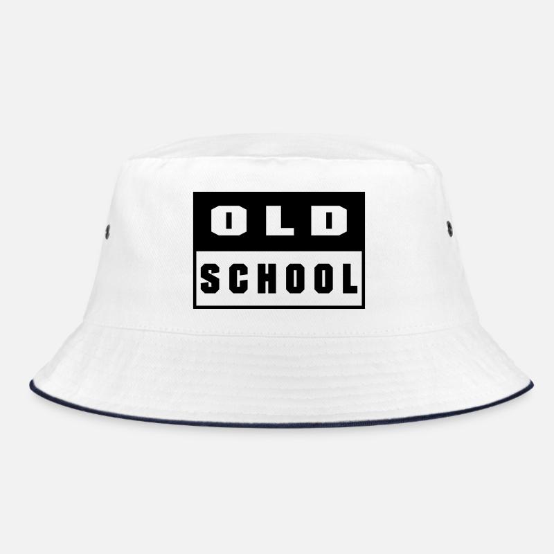 Old School - Bucket Hat - white/navy