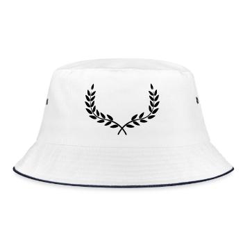 Kranz Lorbeerkranz - Bucket Hat - Weiß/Navy - Vorne
