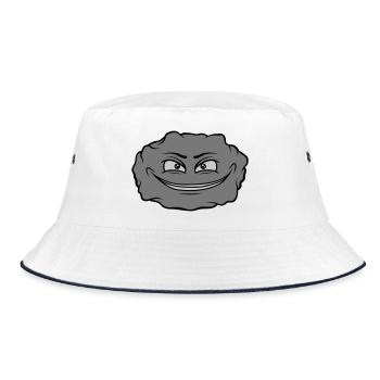 Evil Cartoon Stone - Bucket Hat - white/navy - Front