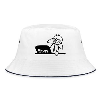 Office laptop the - Bucket Hat - white/navy - Front