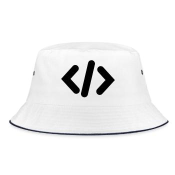 Programmer Code - Bucket Hat - white/navy - Front