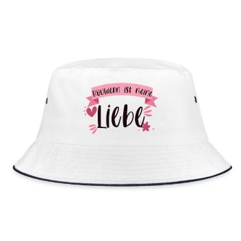 Bouldern ist meine Liebe! - Bucket Hat - Weiß/Navy - Vorne