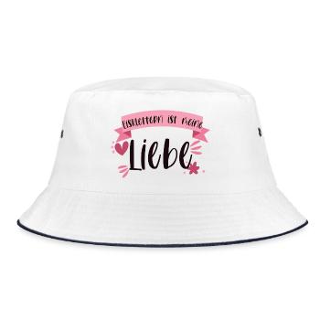 Eisklettern Klettern Eispickel Winter Eis Geschenk - Bucket Hat - Weiß/Navy - Vorne