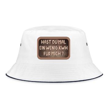 STROM KOSTEN - ENERGIE SPRÜCHE - Bucket Hat - Weiß/Navy - Vorne