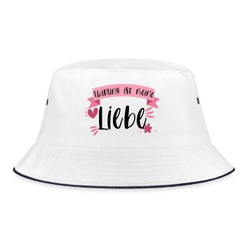 Baton Twirling Sport Liebe Hobby Geschenk - Bucket Hat - Weiß/Navy - Vorne