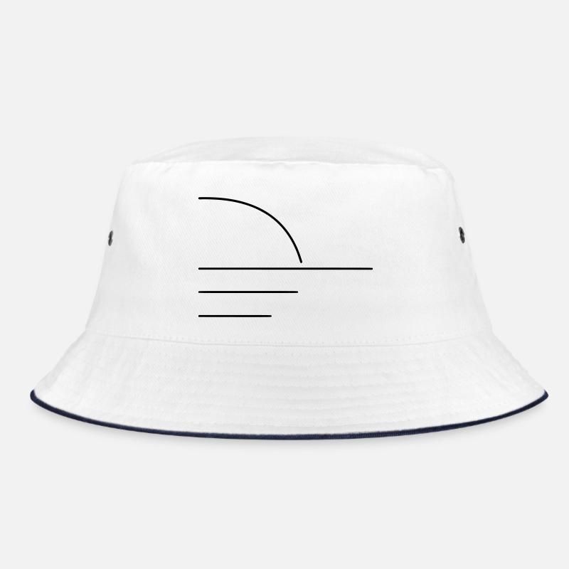 Sonne - Bucket Hat - Weiß/Navy