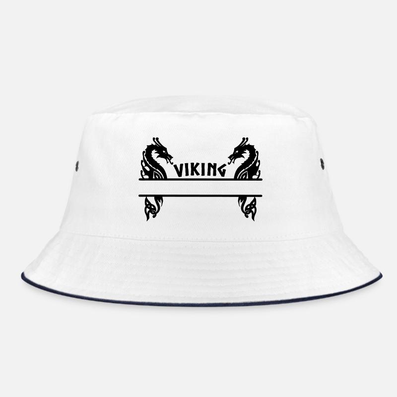 Wikinger zwei Drachen Banner Bucket Hat