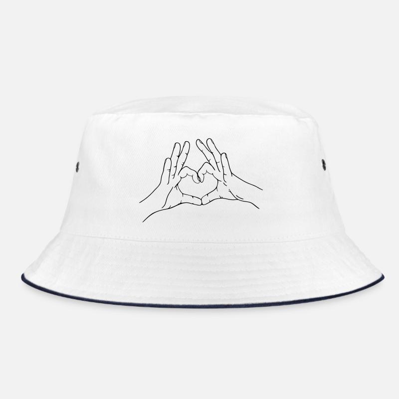 Herz aus Händen Bucket Hat